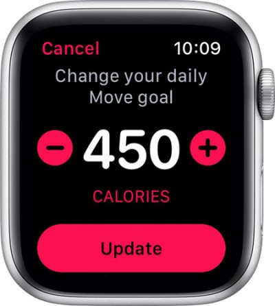 changer l'objectif calorique sur iPhone