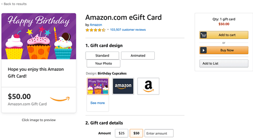 Amazon E-Geschenkkarte