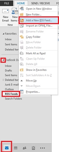 새 RSS 피드 추가