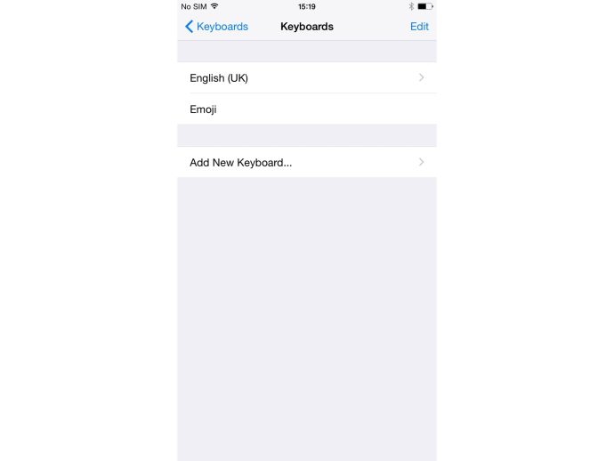 iOS 8 - 3에서 키보드를 변경하는 방법