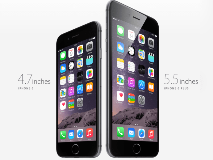 Bildschirm: iPhone 6 vs iPhone 6 Plus Hauptbildschirm
