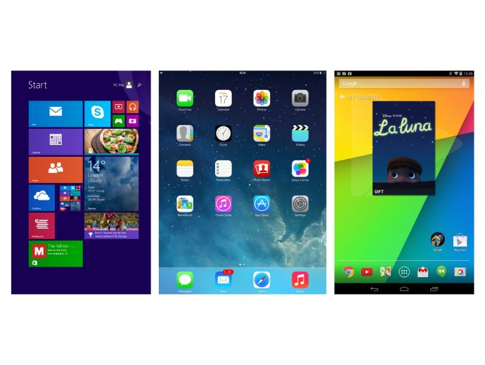 Apple iOS проти Android проти Windows 8.1 – яка найкраща ОС для компактного планшета?
