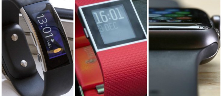 Face-à-face du tracker de fitness : Apple Watch contre Microsoft Band 2 contre Fitbit Surge