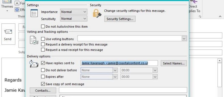 Як змінити адресу «Відповісти» для повідомлень електронної пошти в Outlook