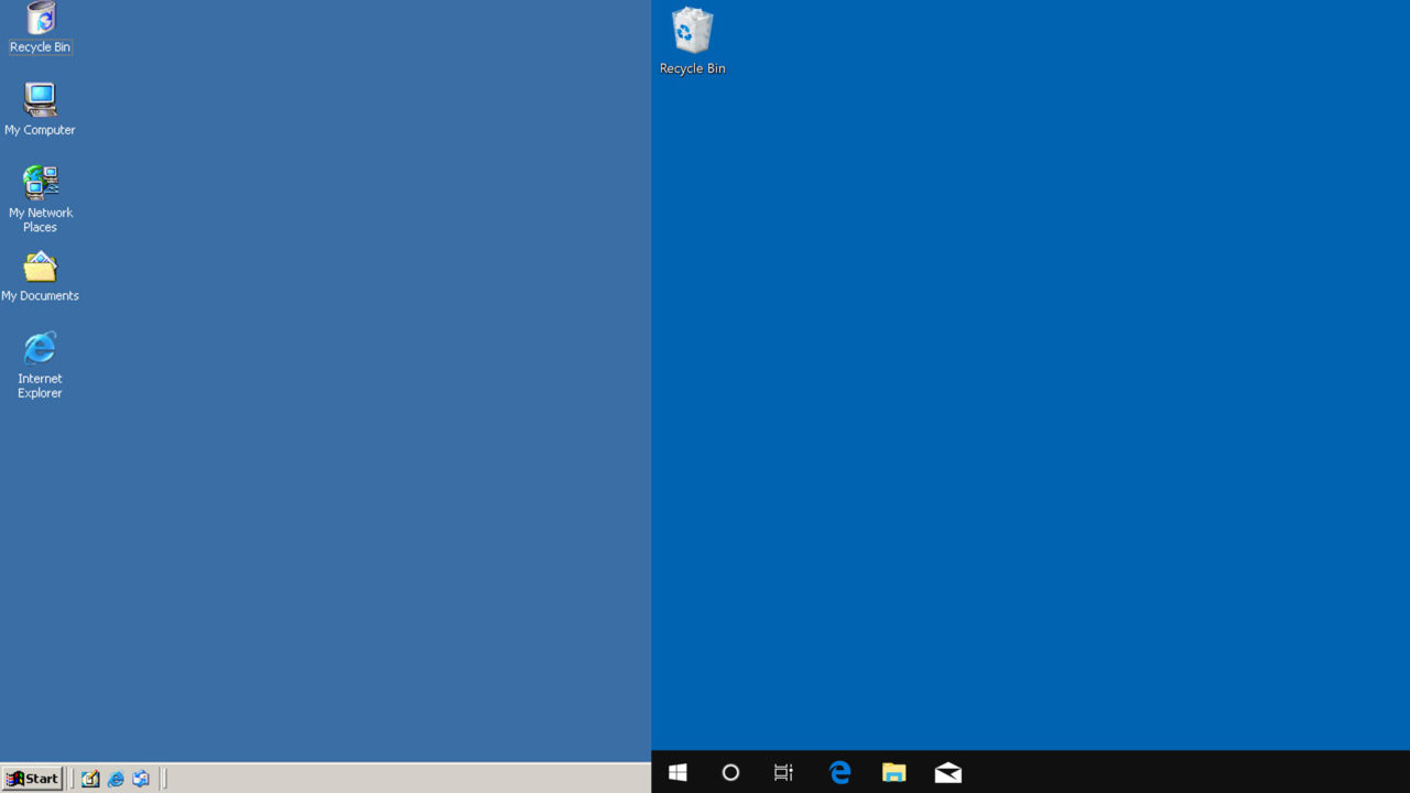 Windows 10에 클래식 Windows 2000 파란색 배경을 추가하는 방법
