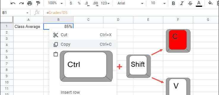 Як скопіювати значення в Google Sheets (але не формулу)